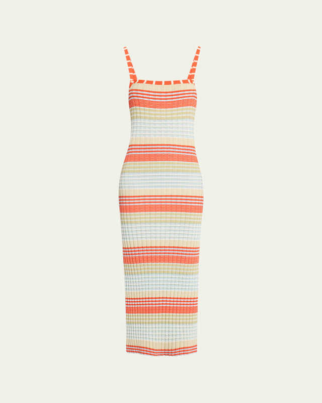Cheval Striped Midi Dress